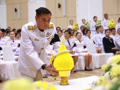 พิธีวางพานพุ่มดอกไม้ถวายสักการะ เนื่องใน “วันที่ระลึกพระบาทสมเด็จพระนั่งเกล้าเจ้าอยู่หัว พระมหาเจษฎาราชเจ้า” ประจำปี พ.ศ. 2569